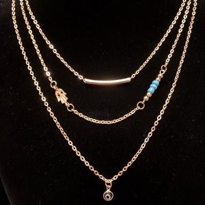 🆕NIP: 3 Tier Trendy Gold Plated Necklace